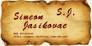 Simeon Jasikovac vizit kartica